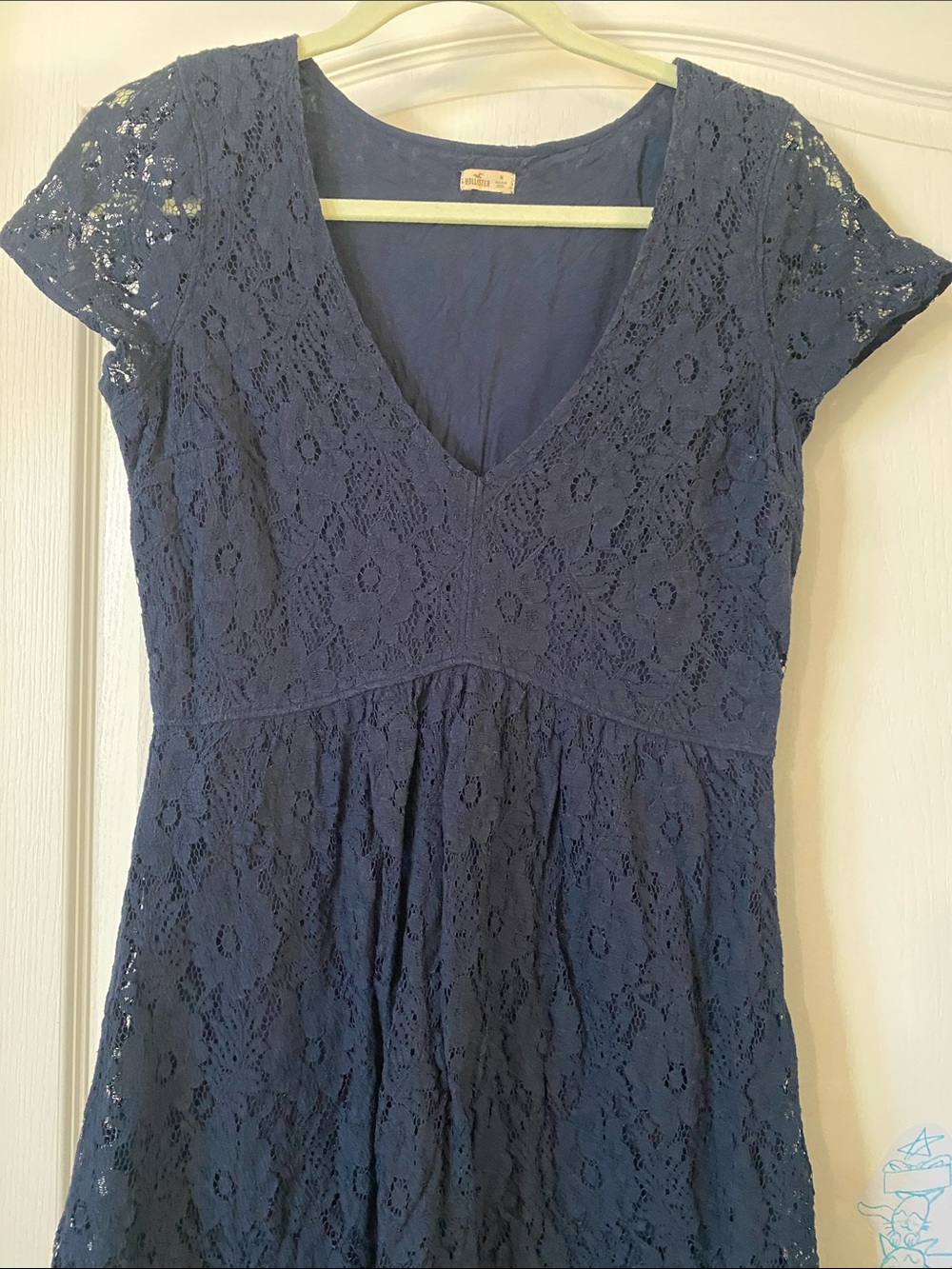 Hollister Navy Lace V-Neck Mini Dress - Picture 5 of 6